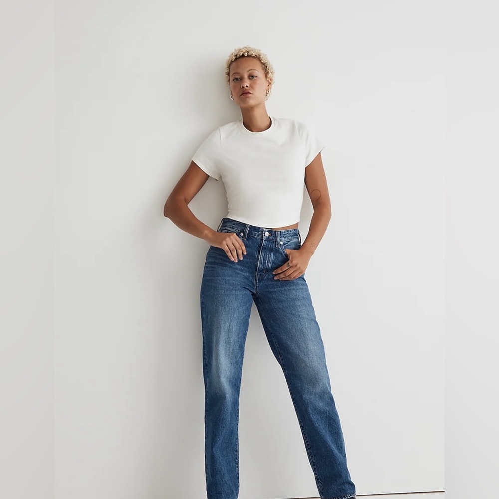 Madewell Curvy Low-Slung Straight Jeans- Palmina Wash